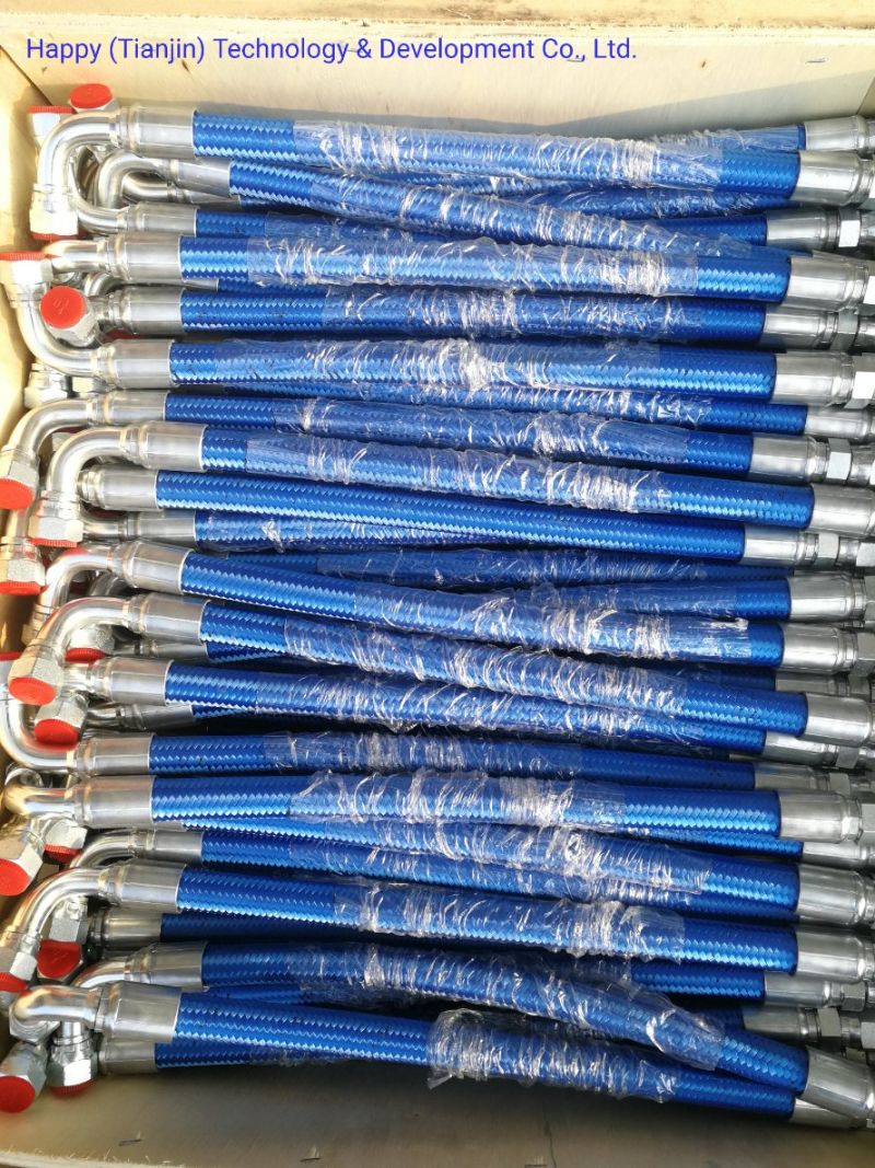 Stainless Steel Braided Textile Covered Hydraulic Hoses SAE R5