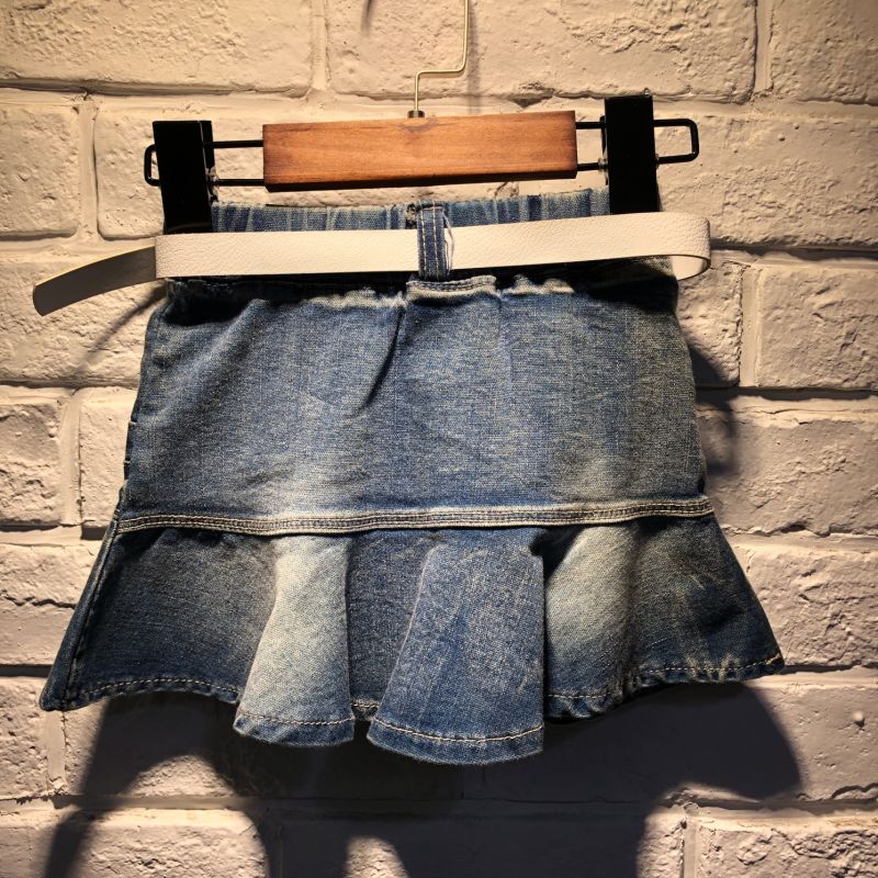 Fashionable Blue Denim Skirts for Baby Girls and Girls