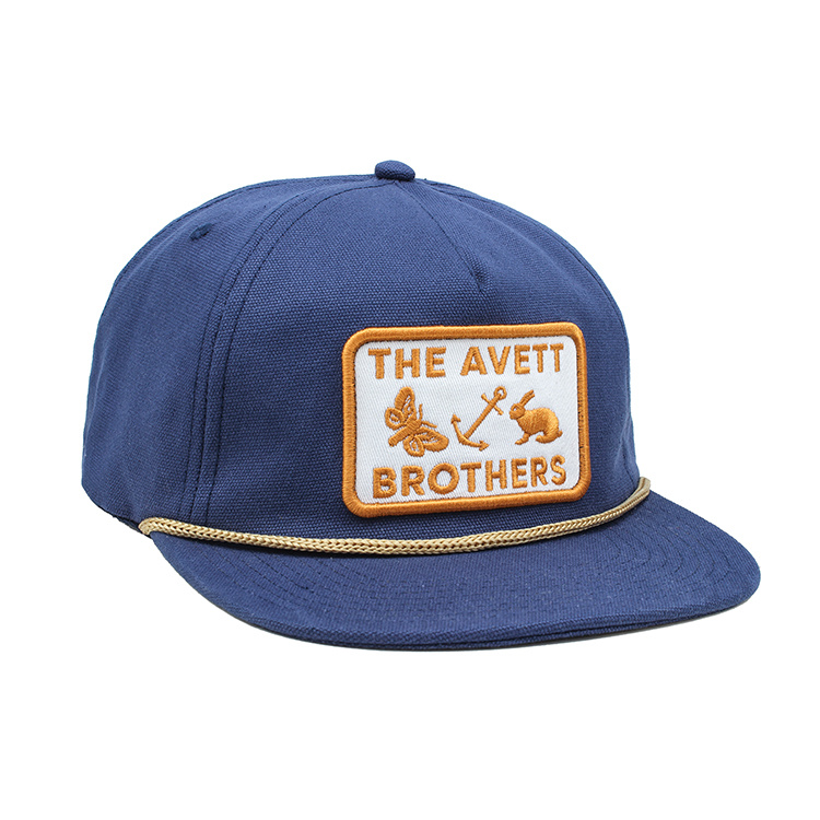 Custom Plain Rope Hat Snapback Cap with String on Brim