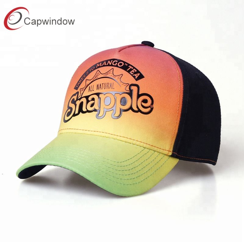 Custom 5 Panel Structured Two Tone Sublimation Printed Baseball Cap