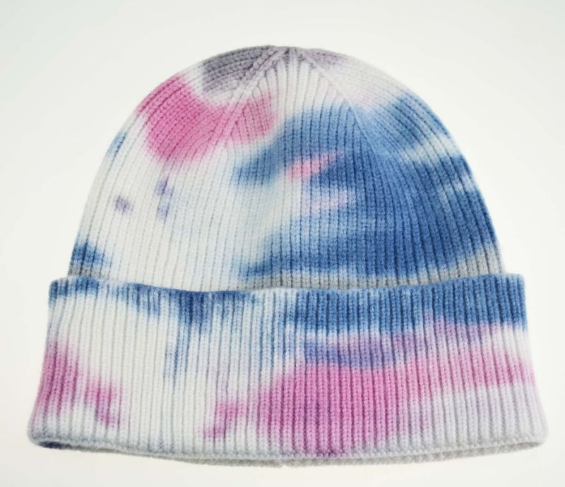 BSCI Acrylic Tie-Dyed Beanie Knitted Hats Winter Hats