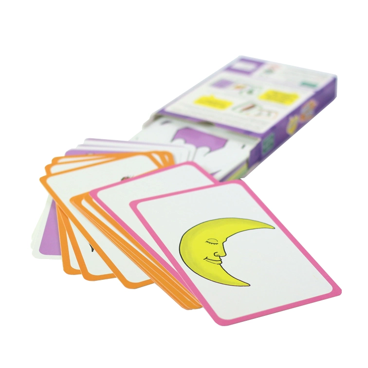 Varnishing Paper Flash Cards for Kids Learning Children Study Cards Custom Printing