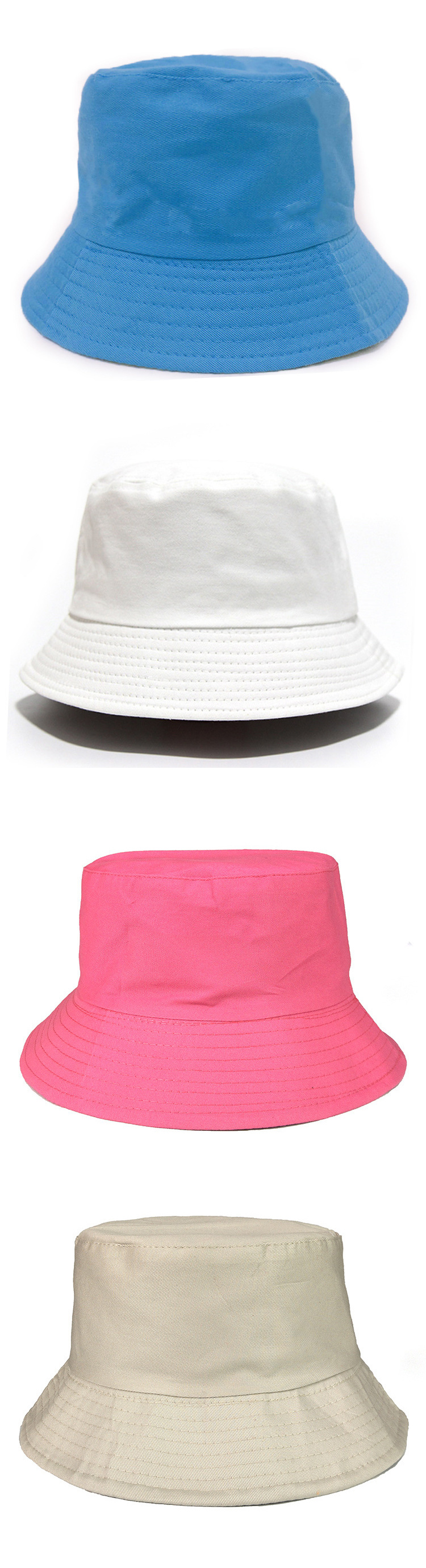 Kids Fashion Blank Cotton Customized Print Sun Protection Bucket Hats