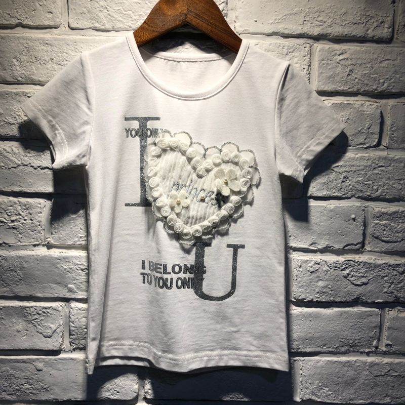 100% Cotton Made T Shirt for Baby Girls