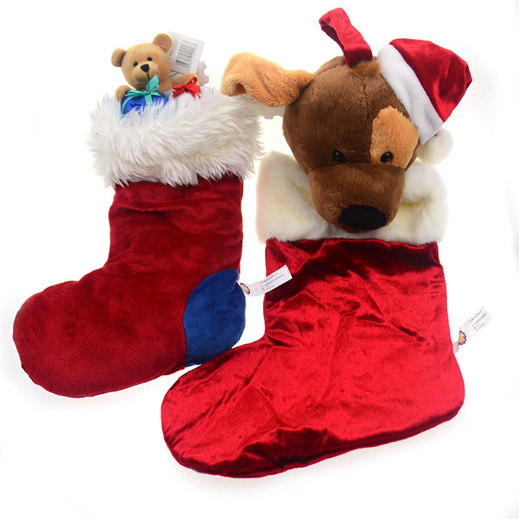 Christmas Stocking Plush Felt Kids Gift Toy