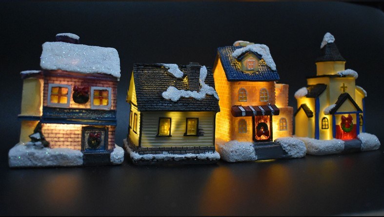 Children's Christmas Gifts, Children's Holiday Gifts, Christmas Snow House, Kids Gift, Light