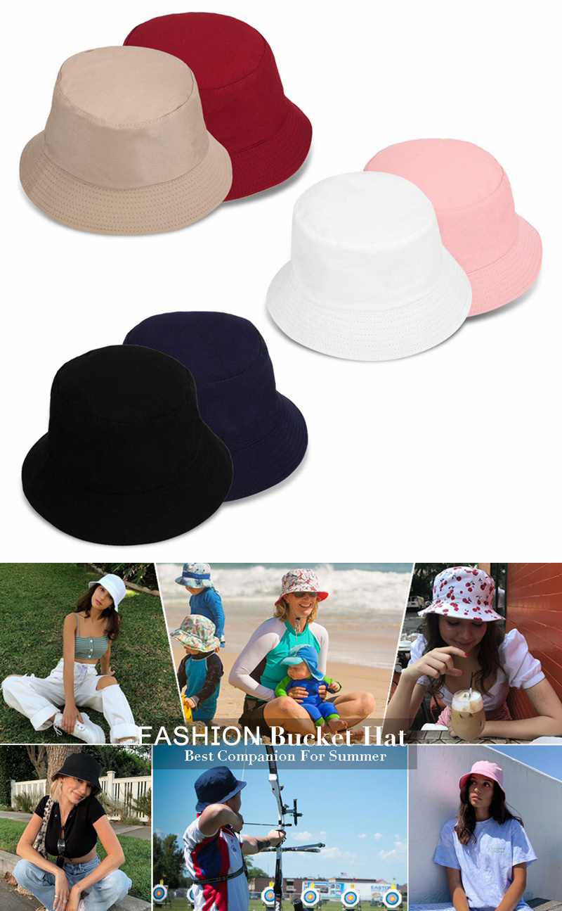 Low MOQ Custom Logo Men Women Fisherman Hats Cotton Outdoor Summer Casual Protective Hat Bucket Cap