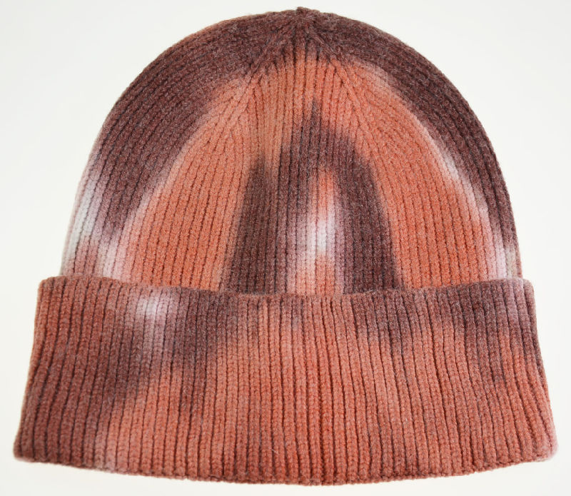 100% Acrylic Tie-Dyed Beanie Knitted Hats Winter Hats