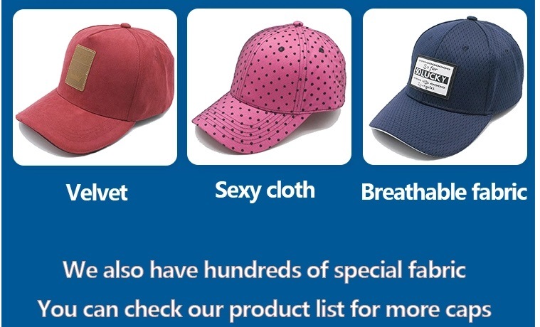 High Quality Adults Cotton Baseball Hats Caps Custom Embroidered Logo