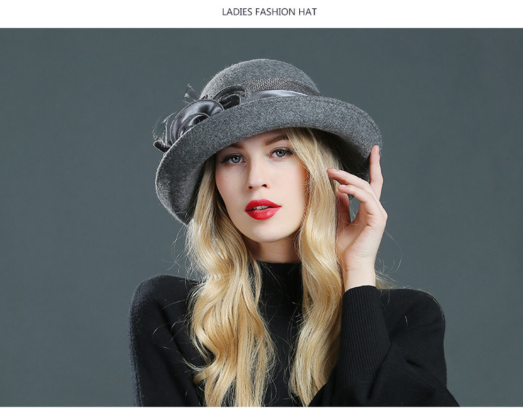 Custome Hat Ladys' Top Hat, Wool Cap Bowler Hat 3