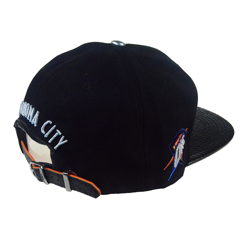 Custom All Black Snapback Hat Baseball Cap Golf Cap