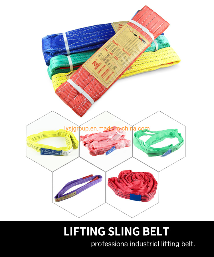 Endless Polyester Round Webbing Sling Lifting Belt with Ce