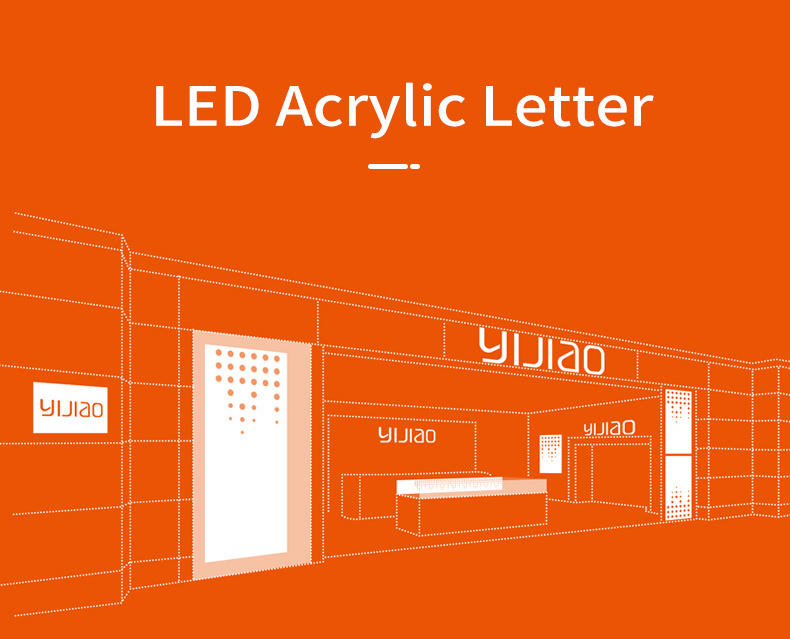 Beautiful Luminous Arylic LED Sign Letter with Bevel Edge