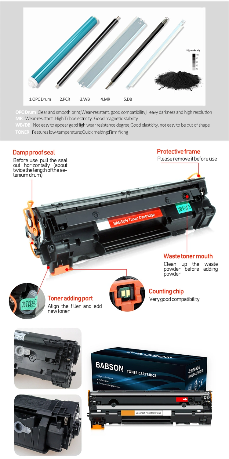 Mobile Printer Ce278A 278A 78A Compatible Toner Cartridge for HP Laser Toner Cartridge 1566/P1606DN/M1536