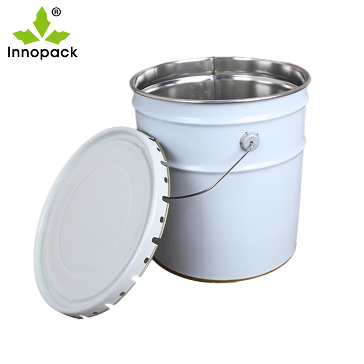 Manufactory Wholesale Metal Paint Bucket Tinplate Bucket Tin Bucket Round Metal Pail