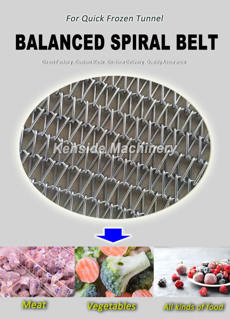 Compound Balanced Weave Spiral Grid Belt Wire Mesh Belt with Low Price
