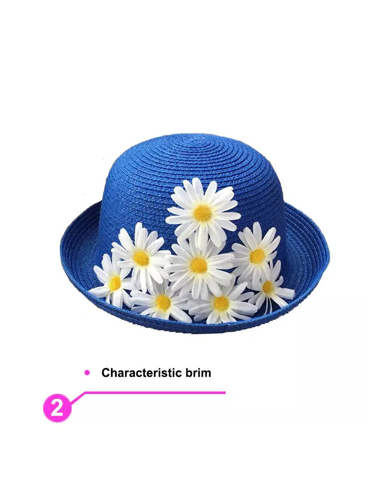 Lovely Children Flower Kids Summer Beach Straw Hat
