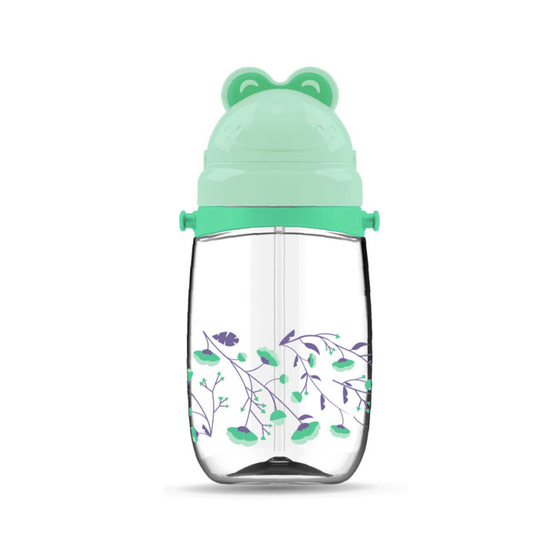 Drinking Bottle with Straw for Kids Plastic Tritan Customer Logo