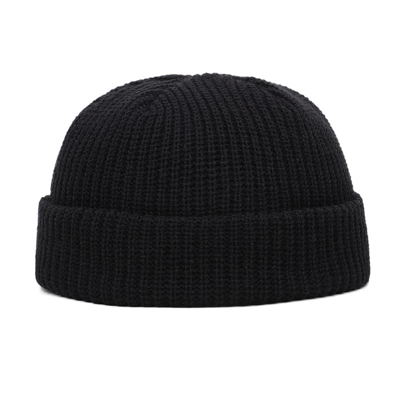 Winter Hat Wholesale Knitted Short Ribbed Knitted Knitting Hat Adult Hat Men Hat Winter Hat