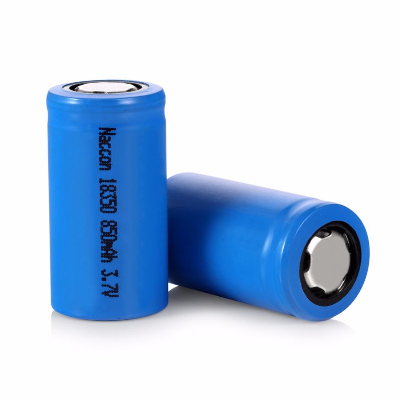 Shenzhen Factory Hot-Selling Li-ion 18350 3.7V Rechargeable Battery with Flat Top