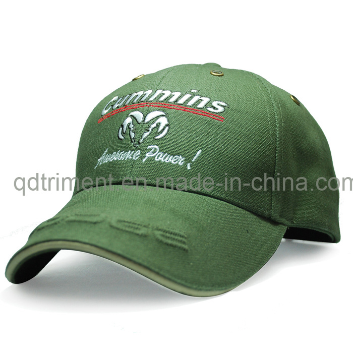 Canvas Embossed Embroidery Sandwich Sports Baseball Cap (TRB039)