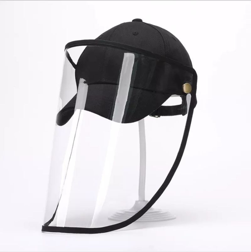 Reusable Protective Hat Cap Anti-Splash Full Face Shield Visors Eco Plastic Face Shield