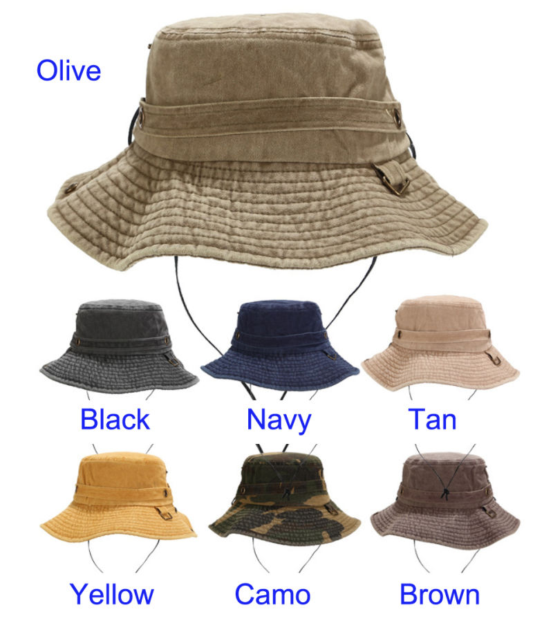 Cotton Chino Twill Multi Solid Colors Blank Bucket Hat