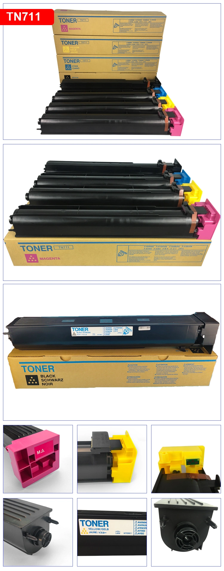 Copier Toner Cartridge Konica Color Cartridge Tn711