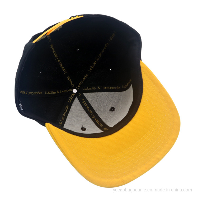 Acrylic 6 Panel Flat Visor Fitted Snapback Baseball Cap Hat