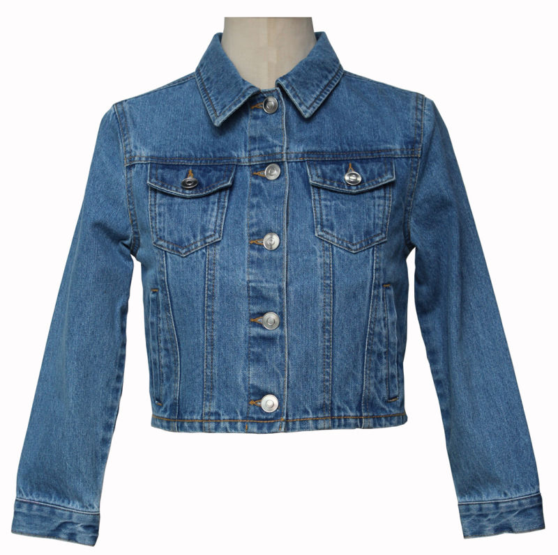 Autumn Children Light Blue Denim Jean Coats Kids, Basic Type Jackets
