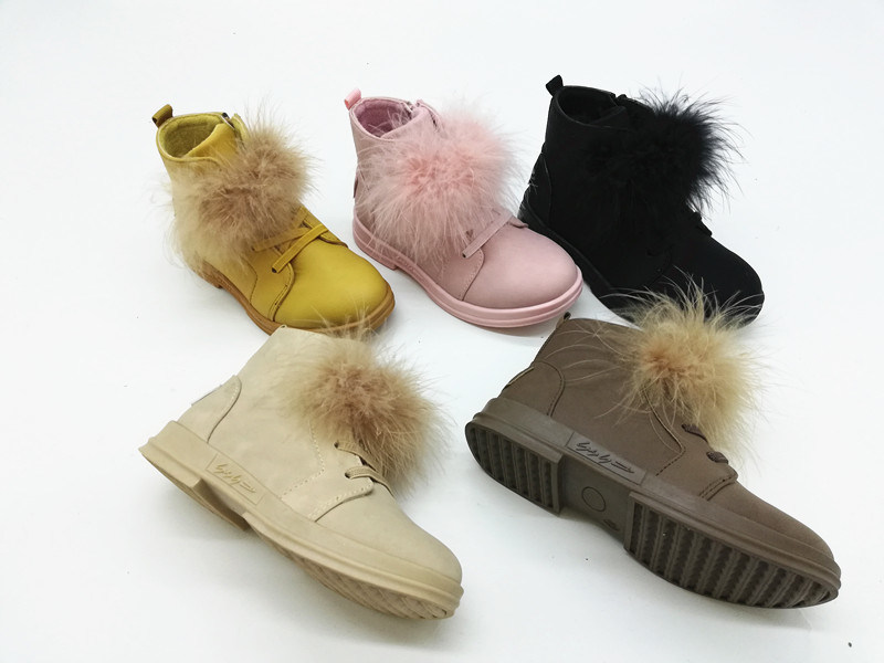 Child Baby Girl Kids Suede Leather Casual Flat Boot Shoes