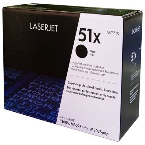 Premium Brand Original Laser Toner Cartridge Q7551X/51X for HP Laser Printer Machine 3015/3005
