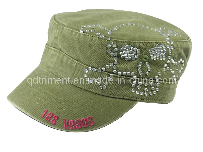 Grinding Washed Printing Embroidery Army Military Hat (TRNM016)