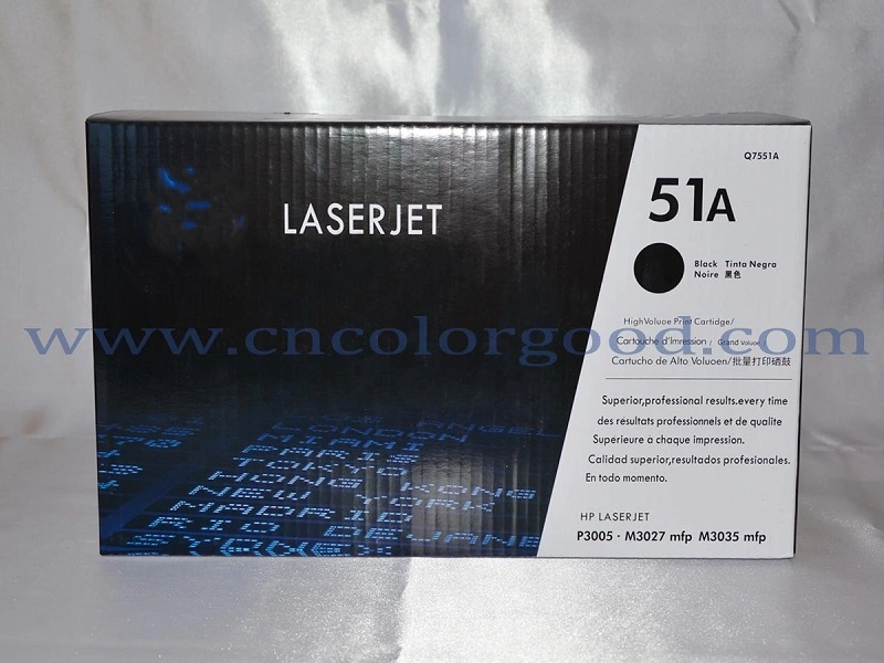 Wholesale Q7551A/51A Black Original Laser Toner Cartridge for HP Laser Printer P4014 P4015n Consumable