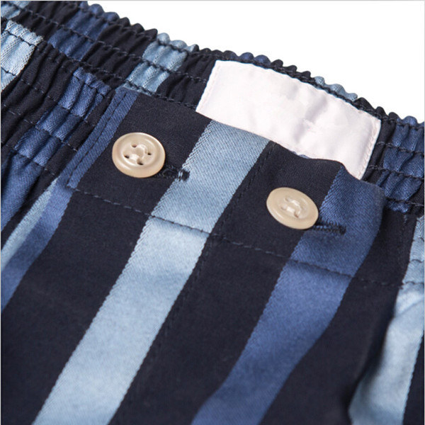 Woven Cotton Boxers Short Underwearwith Strip Design Partern