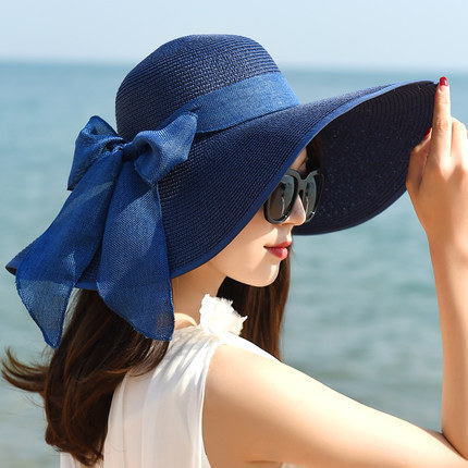 Straw Hats Sun Hats Lady's Straw Caps Sunshade Hats Folding Caps Beach Caps Travel Beach Hats