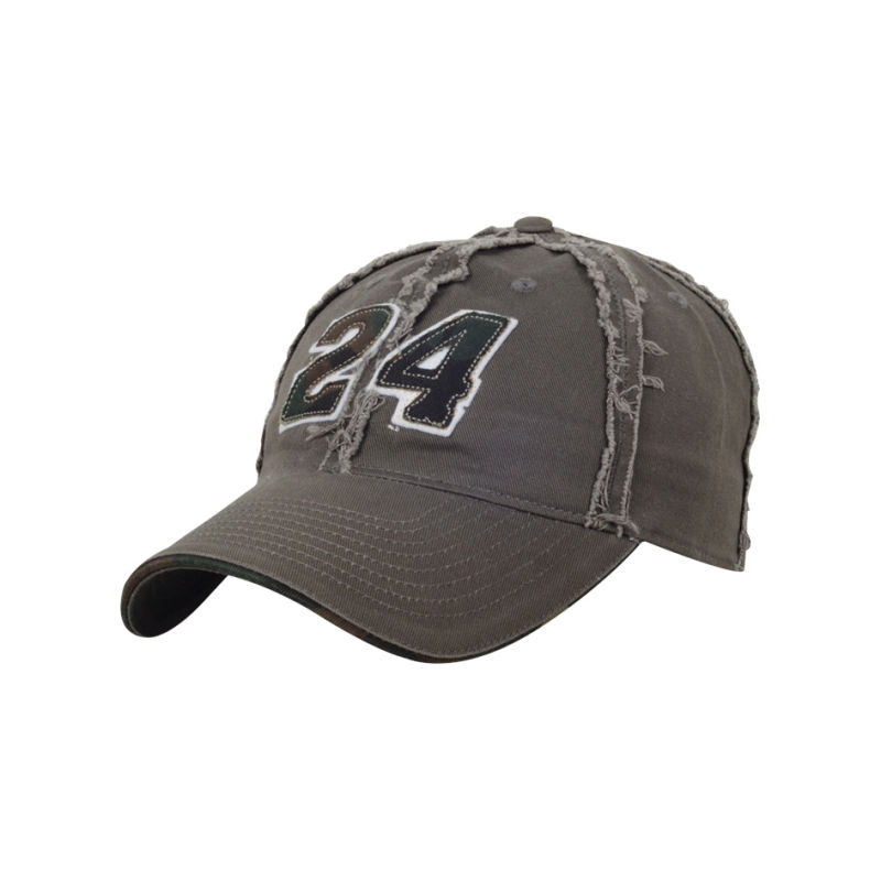 Button Mens Camo Washed Logo Hard Baseball Cap Hat
