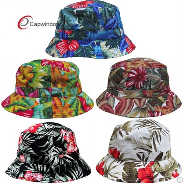 Popular Hot Selling Floral Pattern Bucket Fisherman Hats