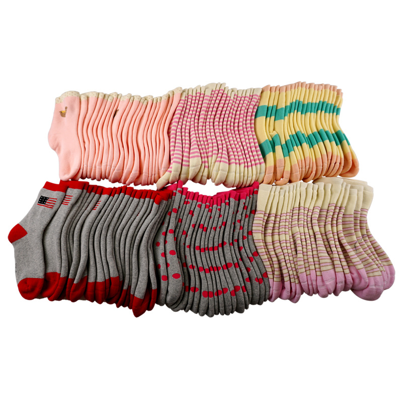 Stock Kids Winter Cartoon Kids Socks Colorful Terry Cushion Cotton Kids Tube Socks