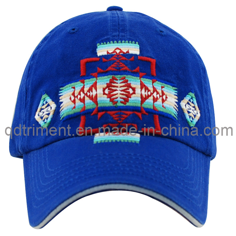Micro Suede Metallic Embroidery Leisure Baseball Hat Cap (TRB091)