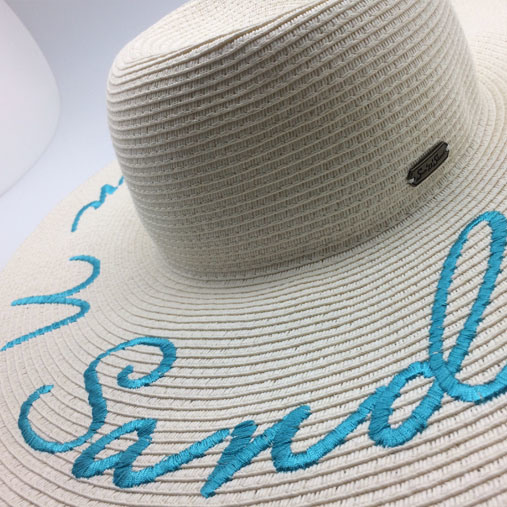2017 Big Brim Hat Beach Hat for Lady Knitting Logo