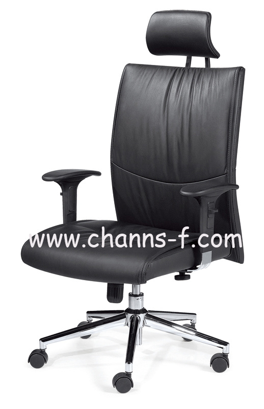 Black Armrest Office Leather Executive Office Chair