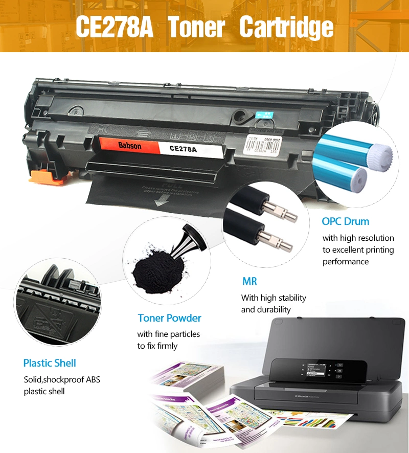 Laser Toner Cartridge for HP Ce278A 78A Compatible Toner