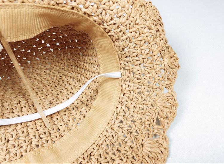 Children's Straw Beach Hat, Straw Bucket Hat for Kids