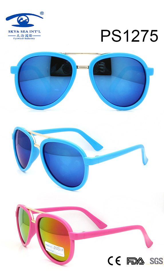 Top Selling Frames Colorful Kid Plastic Sunglasses (PS1275)
