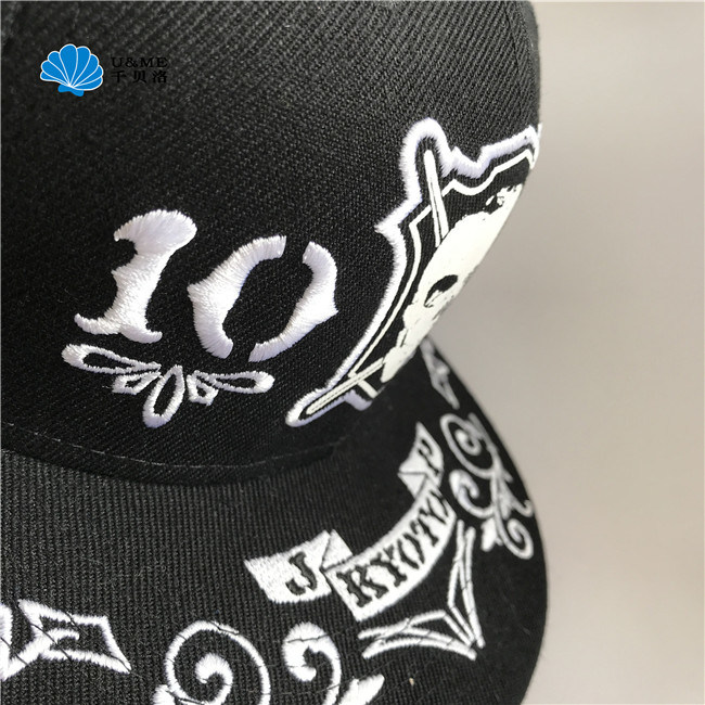 Heavy Brushed 3D Embroidery outdoor Snapback Hip Hop Hat