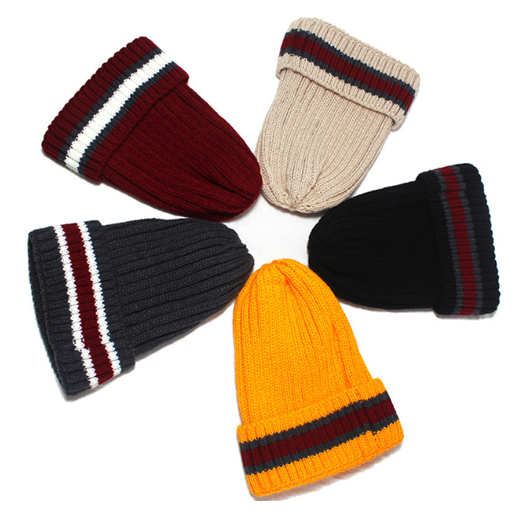 Promotion Fashion Soft Embroidered Beanie Hat Knitted Winter Knitted Hat Custom Beanie Hat