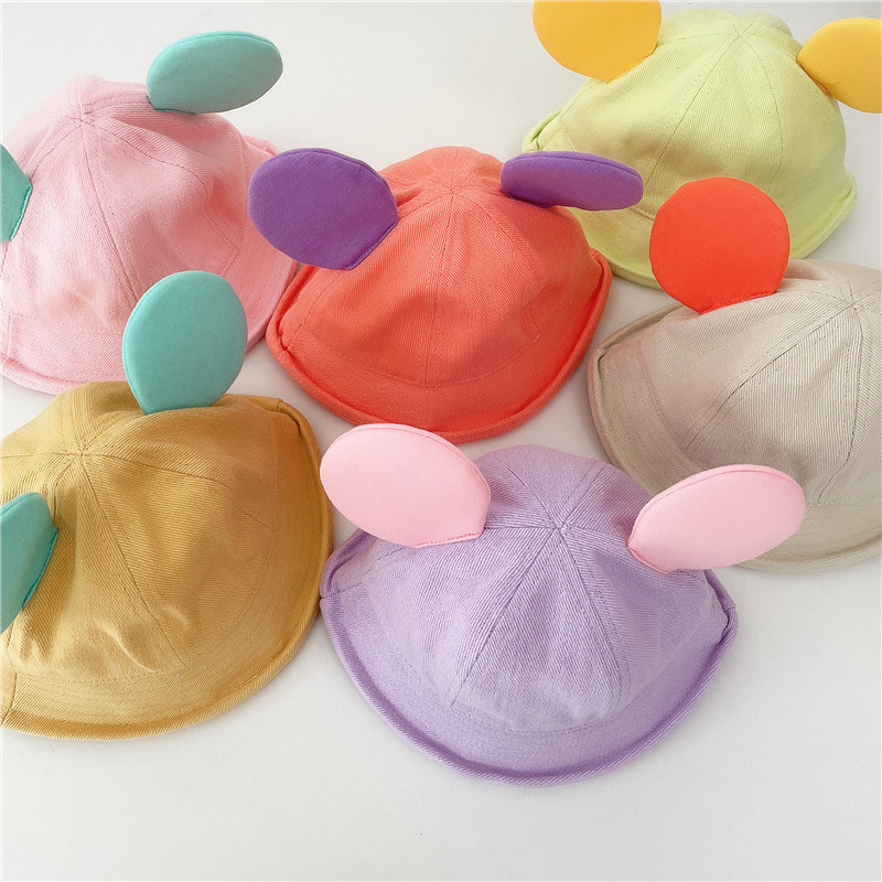 Wholesale Candy Color Children's Big Ear Fisherman Hat