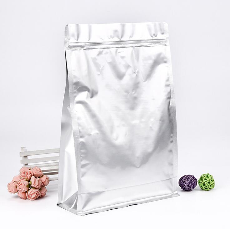Customization Matte White Vacuum Seal Stand up Connected Mylar Jungle Flat Bottom Pouch Food Bags Packaging