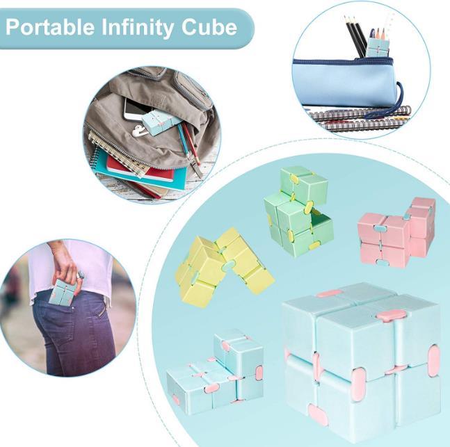 Infinity Cube Fidget Toy for Kids and Adults, Mini Stress Relieving Fidget Cube for, Unique Anxiety Relief Sensory Toys for Autistic Children